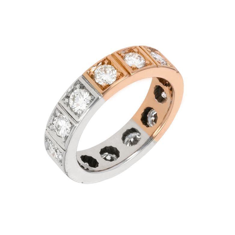 Acheter Alliance tour complet diamants 1.43 carats 2 ors 5.85g Comme neuf - 2400,00 € Alliance tour complet diamants 1.43 carats 2 ors 5.85g Comme neuf - reconditionné disponible sur Gemme Les Bijoux